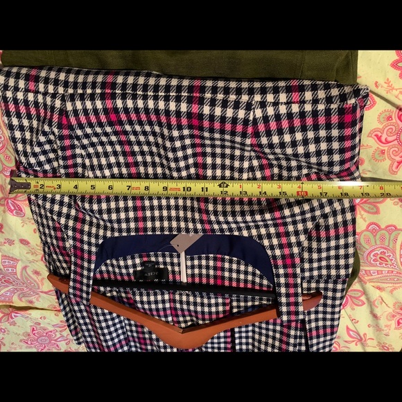 J Crew Size 12 Scoopneck Flare Dress in Herringbone Twill Item AR721 - Picture 4 of 6